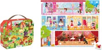 Janod puzzle Giardino - puzzle per bambini in valigetta - 36 pezzi cartone-2