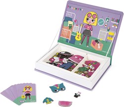 Janod libro magnetico festa in maschera bambine - set educativo magnetico
