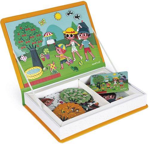 Janod libro magnetico giocattolo 4 stagioni - gioco educativo magnetico-3