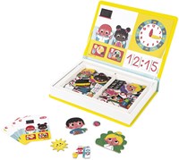 Janod Magnetibook - Imparare l'orologio - Gioco educativo magnetico per bambini