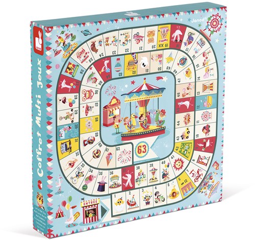 Janod Carrousel scatola giochi - Set di giochi per bambini e famiglia-2