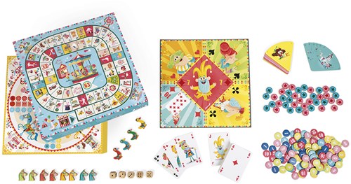 Janod Carrousel scatola giochi - Set di giochi per bambini e famiglia