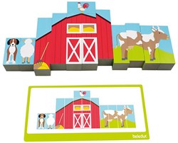 Beleduc puzzle a blocchi fattoria giocattolo educativo cartone colorato