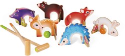 Janod Gioco croquet animali del bosco - Giocattolo in legno per bambini