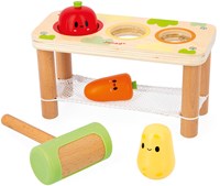 Janod gioco martello fattoria - giocattolo in legno verdure per motricità-3