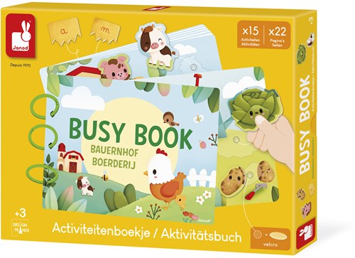 Janod libro attività fattoria - libro giocattolo interattivo bambini-3