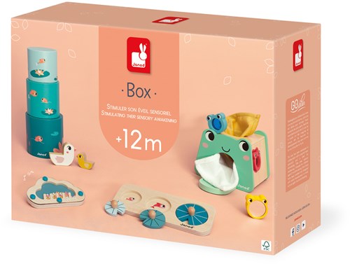 Janod - Set Gioco 12 Mesi Giocattolo Sensoriale - Sviluppo Bambino