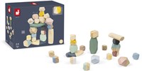Janod Sweet Cocoon pietre impilabili - blocchi di costruzione in legno per bambini-2
