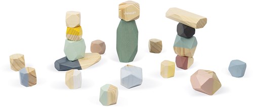 Janod Sweet Cocoon pietre impilabili - blocchi di costruzione in legno per bambini