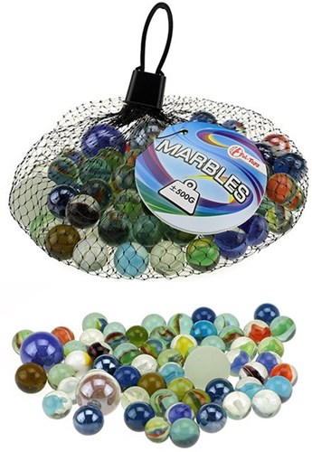 Knikker pondje biglie vetro multicolore set gioco azione-2