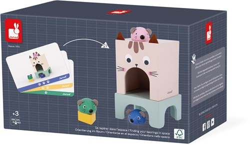 Janod gioco educativo - Giocattolo spaziale gatto e topo-2