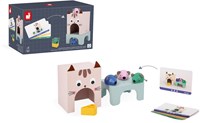Janod gioco educativo - Giocattolo spaziale gatto e topo-3