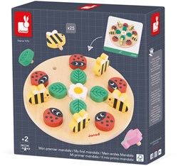 Janod - Giocattolo Mandala Giardino - Set Creativo da Disegno per Bambini