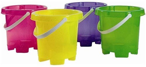 Androni Giocattoli secchiello giocattolo tondo glitter multicolore spiaggia-2