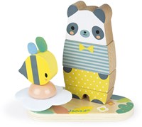 Janod giocattolo impilabile Pure orso - figura impilabile in legno-2
