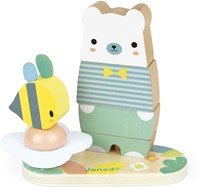 Janod giocattolo impilabile Pure orso - figura impilabile in legno-3