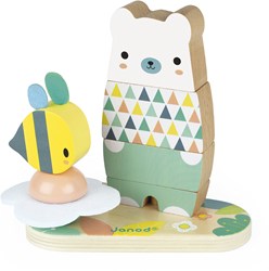 Janod giocattolo impilabile Pure orso - figura impilabile in legno