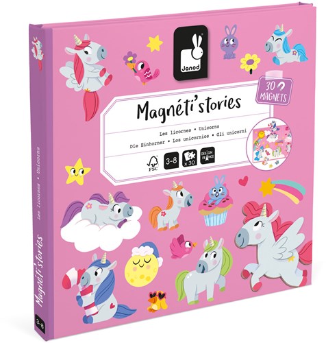 Janod Magneti Stories - Set Magnetico Unicorno - Giocattolo Creativo