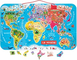 Janod - Puzzle magnetico del mondo giocattolo educativo blu