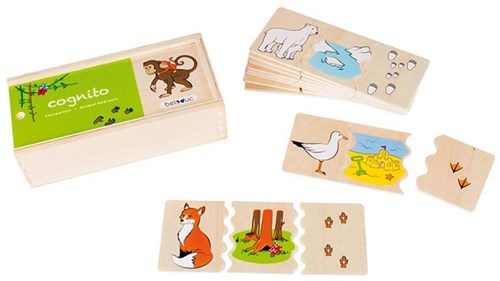 Beleduc puzzle in legno animali gioco educativo bambini 30 pezzi-2