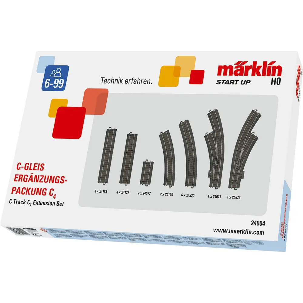 Märklin H0 set di espansione binari C per ferrovie modello - pacchetto C4