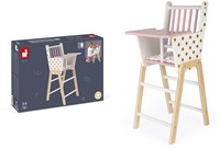 Janod Candy Chic - Sedia in legno per bambole - Rosa Oro Bianco-3