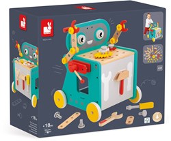Janod Brico'Kids - Carrello Robot - Giocattolo Costruzioni Robot in Legno