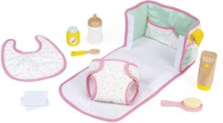 Janod - Borsa cambio per bambole - Set gioco per bambolotto - Con accessori