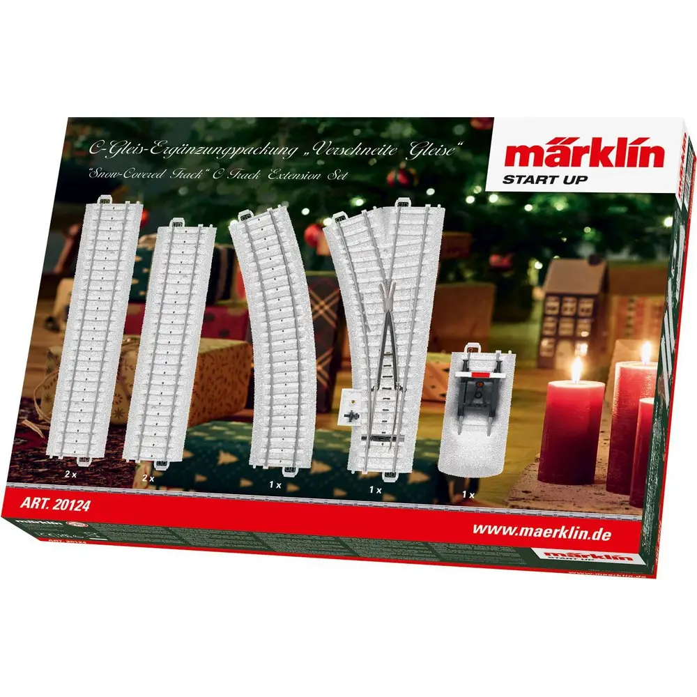 Märklin H0 binari C set estensione natalizio innevato trenino inverno