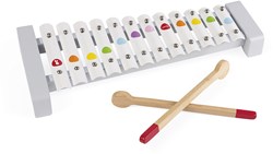 Janod Xilofono Metallo - Confetti - Giocattolo Musicale Colorato per Bambini