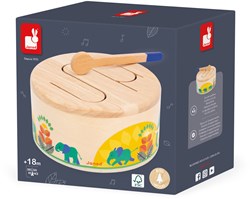 Janod tamburo in legno Gioia - Strumento musicale per bambini - Legno FSC