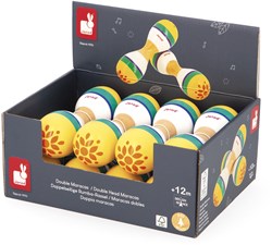 Janod Gioia - Maracas Doppie - Giocattolo Musicale Legno Bambini