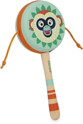 Janod tamburo scimmia in legno - strumento musicale Gioia per bambini