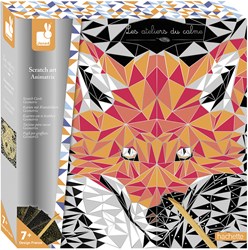 Janod Scratch Art Animetrics - Giocattolo creativo tema animali