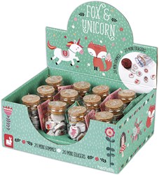Janod mini gomme in bottiglietta volpe e unicorno - collezione Jolie Papeterie