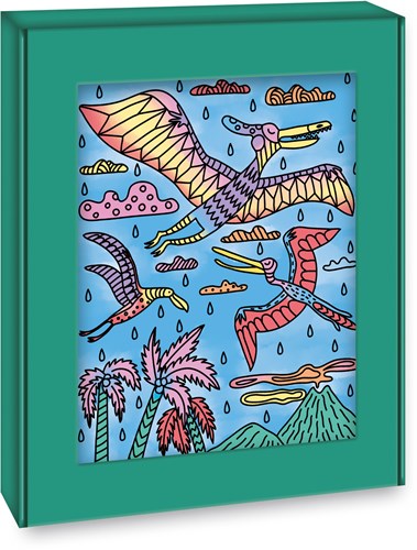 Janod Atelier - Set pittura magica dinosauri attività creativa bambini-2