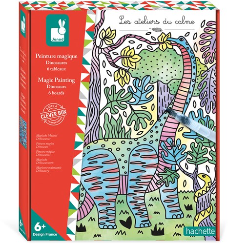 Janod Atelier - Set pittura magica dinosauri attività creativa bambini