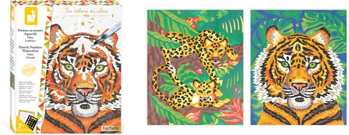 Janod kit pittura con numeri felini acquerello bambini-2