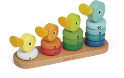 Janod gioco di impilamento in legno - giocattolo educativo famiglia di anatre