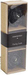 Countryfield candele galleggianti fiore nero - set di 3 eleganti candele per decorazione acquatica