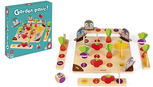 Janod gioco da tavolo - gioco educativo per bambini Garden Panic!-3