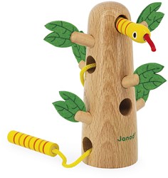 Janod Tropik - Gioco di infilatura in legno albero - Motricità FSC