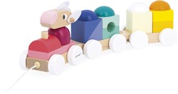 Janod trenino in legno pecora - trenino giocattolo per bambini piccoli