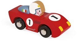 Janod auto da corsa in legno - Story Racing Speed - rosso o blu - macchinina giocattolo