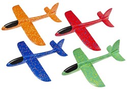 Aeroplano planatore XL giocattolo in schiuma verde divertimento all'aperto