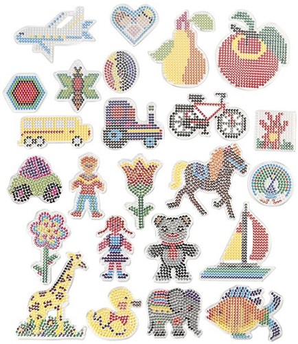 Basi per perline da stirare set 24 pezzi multicolore giocattolo creativo-2