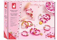 Janod Atelier Bijoux - Set Creativo Anelli di Perle Gioielli Bambini