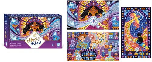 Janod giocattolo mosaico Magic school - set creativo per bambini