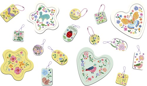 Janod set creativo gesso - Kit giardino fiorito per bambini da 7 anni-2