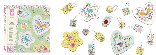 Janod set creativo gesso - Kit giardino fiorito per bambini da 7 anni-3
